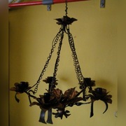 Mosiężny Żyrandol PRL