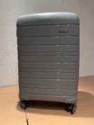 Kono Modna walizka podróżna z twardą obudową ABS, szary L, 65 cm