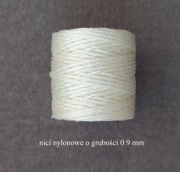 Nici nylonowe SuperLon Standard kolor biały 0,9mm - szpulka