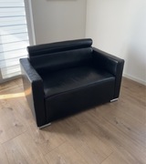 Sofa skórzana czarna