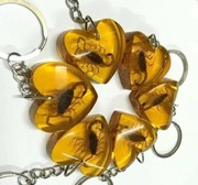 2 sztuki Serduszko wisiorek brelok ze skorpionem dla par dla niej i niego