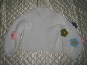 Biały Sweter Rękodzieło Handmade R.M/L Nowy