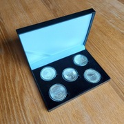 Zestaw #1. Wielka Piątka. 5 x Srebrna Moneta Bulionowa. 5 x uncja srebra.