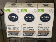 NIVEA MEN SENSITIVE nawilżający łagodzący krem do twarzy dla mężczyzn 3 szt