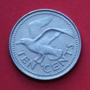 10  Centów  1992  r -     Barbados    Mewa   stan !!!