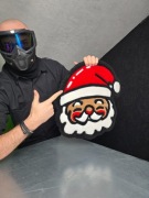 Święty Mikołaj - TUFTING - ręcznie szyty dywanik/ozdoba świąteczna PREZENT