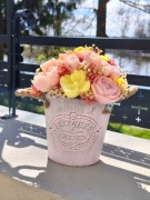 Duży Flower Box Świece Kwiaty Prezent na Dzień Matki, Urodziny