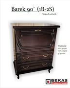 Śliczny BAREK Ludwik (1B-2S) 90` cm Klasyczny Dąb Producent Mebli BEKAS