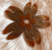 Stojak z żywicy na lampki do wina Brąz i złoto