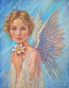 obraz olejny Wiosenny Anioł kobieta 