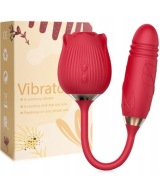 EROTYCZNY MASAŻER DAMSKI 2w1 - POSUWISTY I-SSĄCY - 10 FUNKCJI SEX WIBRATOR