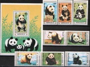 !!! MONGOLIA 1990 PANDA DUŻA... Kompletna Seria + Blok...CZYSTE**!!!