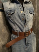 Sukienka jeans Balmain z paskiem  r.S