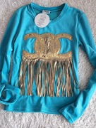 Welurowa bluzka dziewczęca 