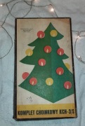 Pokrywa pudełka od kompletu choinkowego PRL unikat