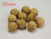 Kulki Korale drewniane Dąb surowe Makrama Decoupage 12mm - 10szt
