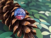 Orion - pierścionek, pierścień 25mm artystyczny malowany akwarelami