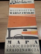 Województwo Warszawskie- mapa samochodowo-krajoznawcza 1970 r.
