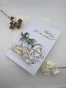 Kartka z okazji ślubu, na ślub, ręcznie rysowana, z kopertą A5