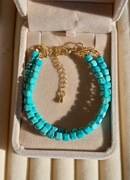 Podwójna bransoletka z kamienia naturalnego turkus. 