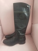 Tommy Hilifiger 40 czarne oficerki kozaki skóra