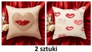 2 sztuki. Poszewka na poduszkę. Usta.