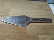 Łyżka do tortu ciasta ruchoma drewniana rączka stal nierdzewna staroć