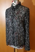 Koszula mgiełka szyfon Mustang r 40 czarna gwiazdy