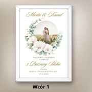 Rocznica Ślubu A3 PLAKAT personalizowany ramka Ikea biała lub czarna prezen