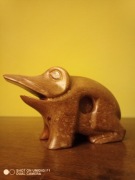 drewniana żaba vintage 