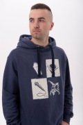 Bluza z kapturem Alternatywa granatowa r. M HIPHOP 4 elementy