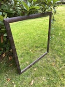 Duże Lustro 70x65 cm Ozdobna Drewniana Rama Stylowe i Solidne