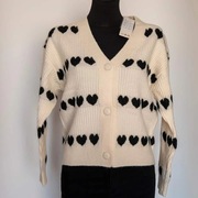 Sweterek w serduszka walentynki 