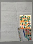 Malowanie po numerach 40x50 kwiaty