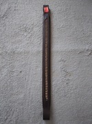 Czarny skórzany naczółek z diamencikami 