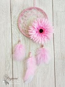 Śliczny łapacz z dużym kwiatem  | handmade