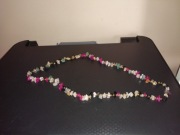 korale naszyjnik kolorowe kamyki