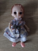 Lalka dziewczynka o długości 16 cm z przegubami kulowymi oczami 3D,