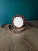 Torebka okrągła na szydełku boho 