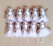 Aniołki z makramy, podziękowanie dla gości, komunia Święta 