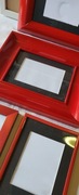 Ramki do zdjęć obrazków czerwone 4 sztuki szkło