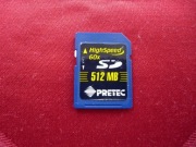 Karta pamięci SD Pretec 512MB klasa 2
