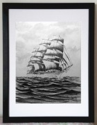 Rysunek Dar Pomorza 30x40/21x30 praca ręczna papier art 300g/m2 Nowy