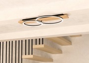 Designerska lampa LED BOYAL – rustykalne drewno, ciepła barwa 