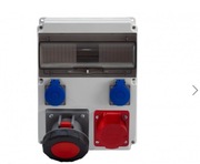 Rozdzielnica CAJA 12M - gniazda 32A 5p, 63A 5p, 2x230V /12 modułów/ IP44