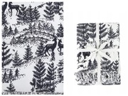 Koc/narzuta wzór zimowy