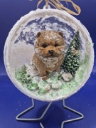 Bombka3d Z  ręcznie wykonanym Chow chow 