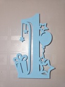 Topper urodzinowe Cyferki 0–9 na tort, kwiaty lub box.25 kolorów do wyboru 