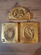 3 UROCZE,STYLIZOWANE  OBRAZKI DREWNIANE