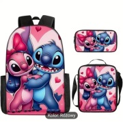 Plecak, śniadaniówka i piórnik z wizerunkiem stitch 
